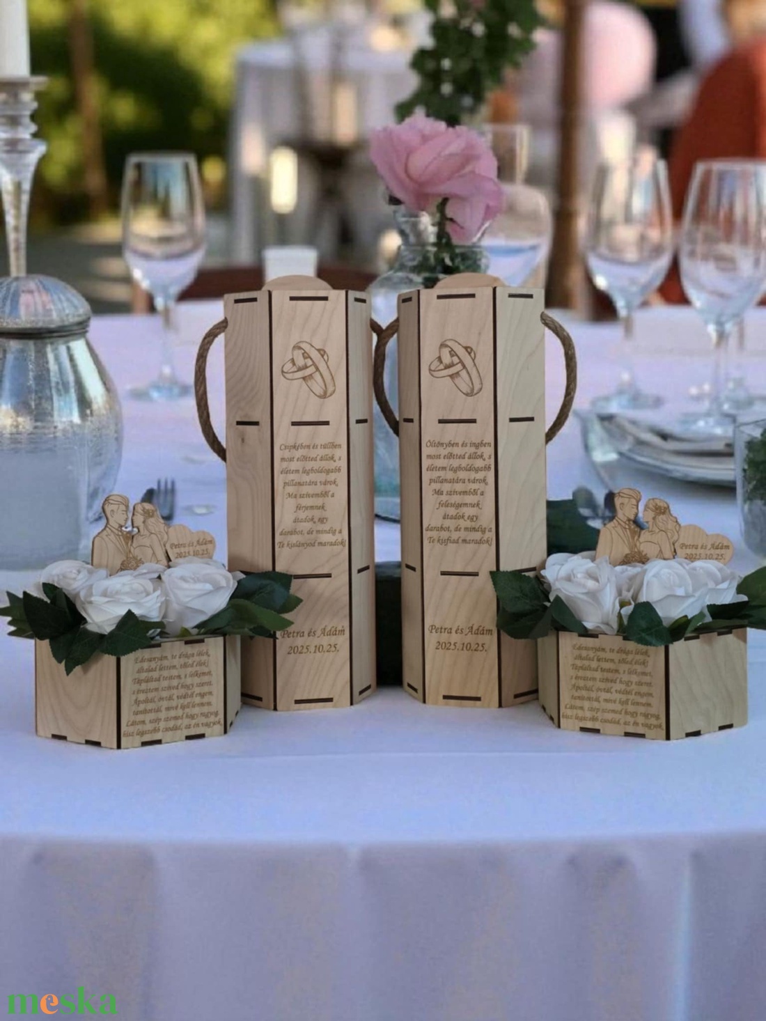 Esküvői köszönő ajándék szett szülőknek  - esküvő - emlék & ajándék - szülőköszöntő ajándék - Meska.hu