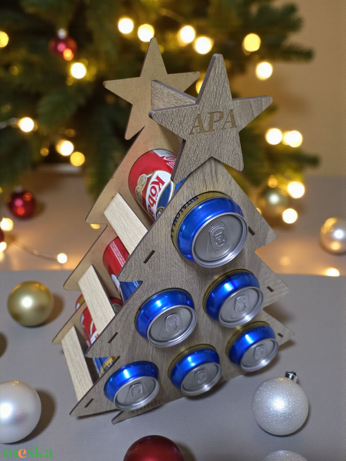 Sörtartó karácsonyfa - otthon & életmód - konyhafelszerelés, tálalás - italos kellékek - sörtartó - Meska.hu
