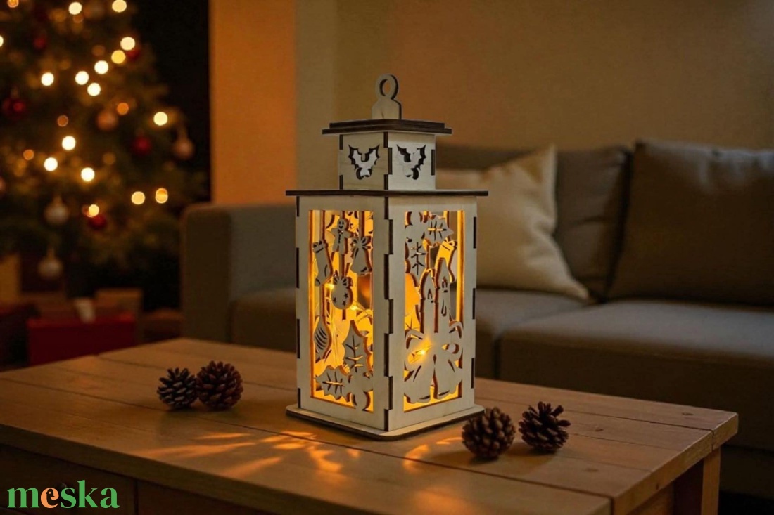  Karácsonyi lámpás - karácsony - karácsonyi lakásdekoráció - karácsonyi fénydekoráció - Meska.hu