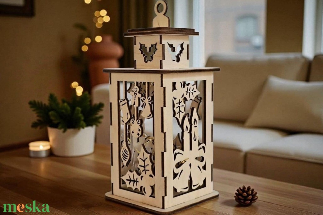  Karácsonyi lámpás - karácsony - karácsonyi lakásdekoráció - karácsonyi fénydekoráció - Meska.hu