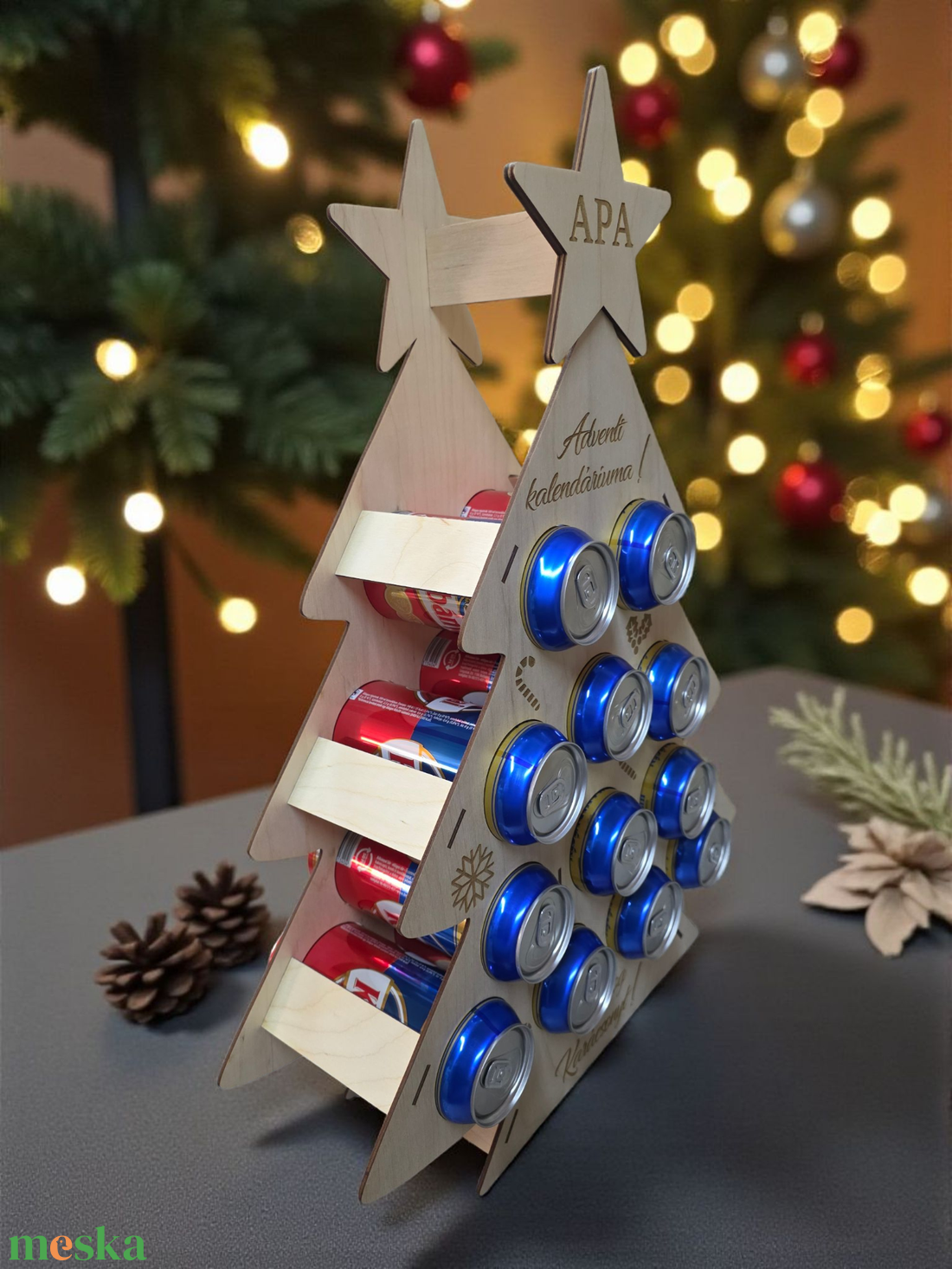 Sörtartó karácsonyfa - otthon & életmód - konyhafelszerelés, tálalás - italos kellékek - sörtartó - Meska.hu