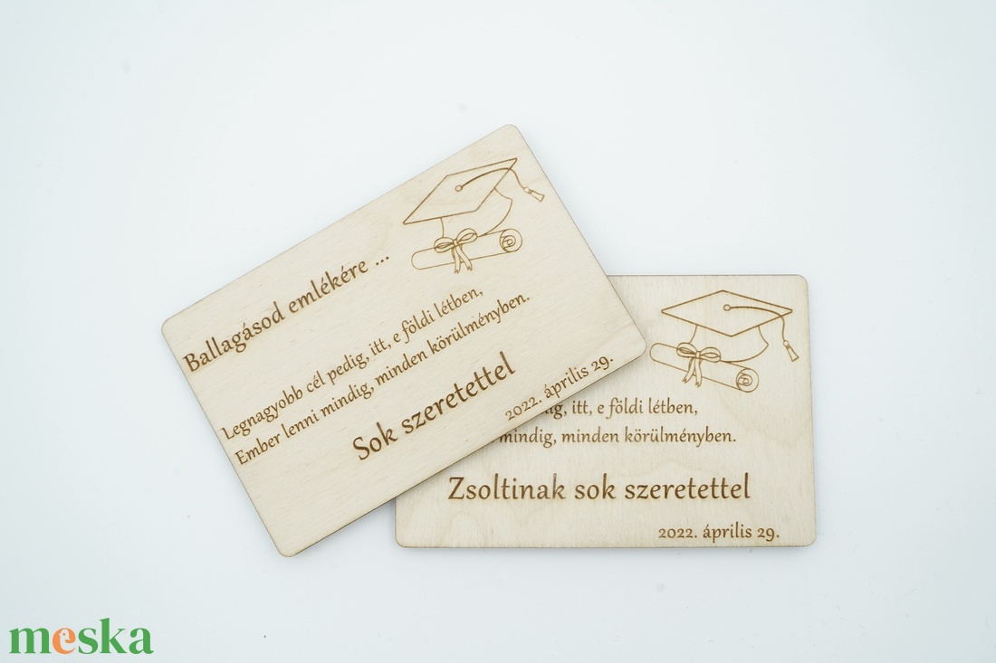Ballagásra, gravírozott fa köszönőajándék, hűtőmágnes - otthon & életmód - konyhafelszerelés, tálalás - konyhai dekoráció - hűtőmágnes - Meska.hu