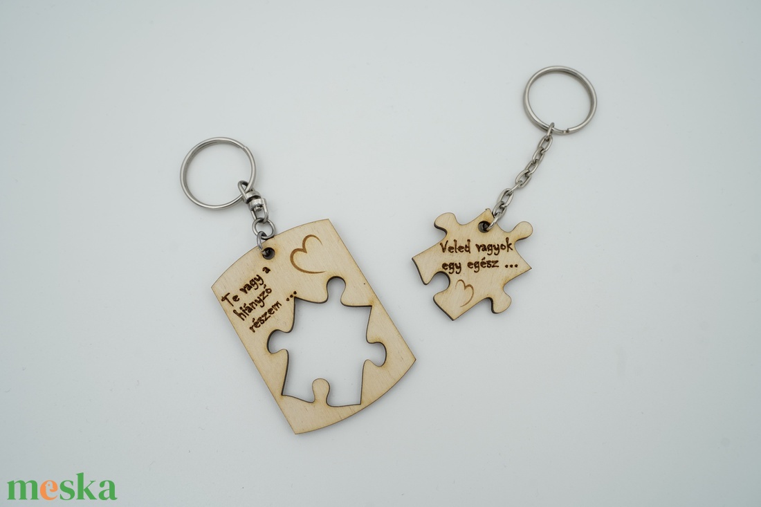 Puzzle, páros fa kulcstartó nemcsak Valentin napra - táska & tok - kulcstartó & táskadísz - kulcstartó - Meska.hu