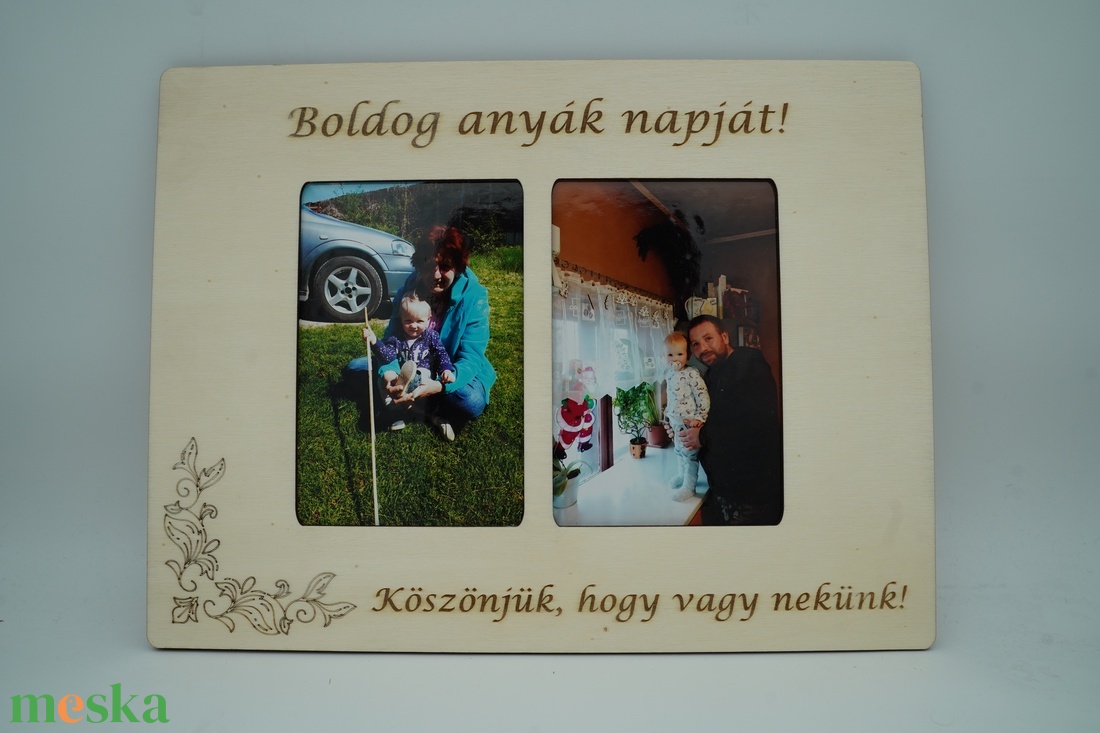 Dupla képkeret esküvőre, anyák napjára, szülőknek, szülőköszöntő - esküvő - emlék & ajándék - köszönőajándék - Meska.hu