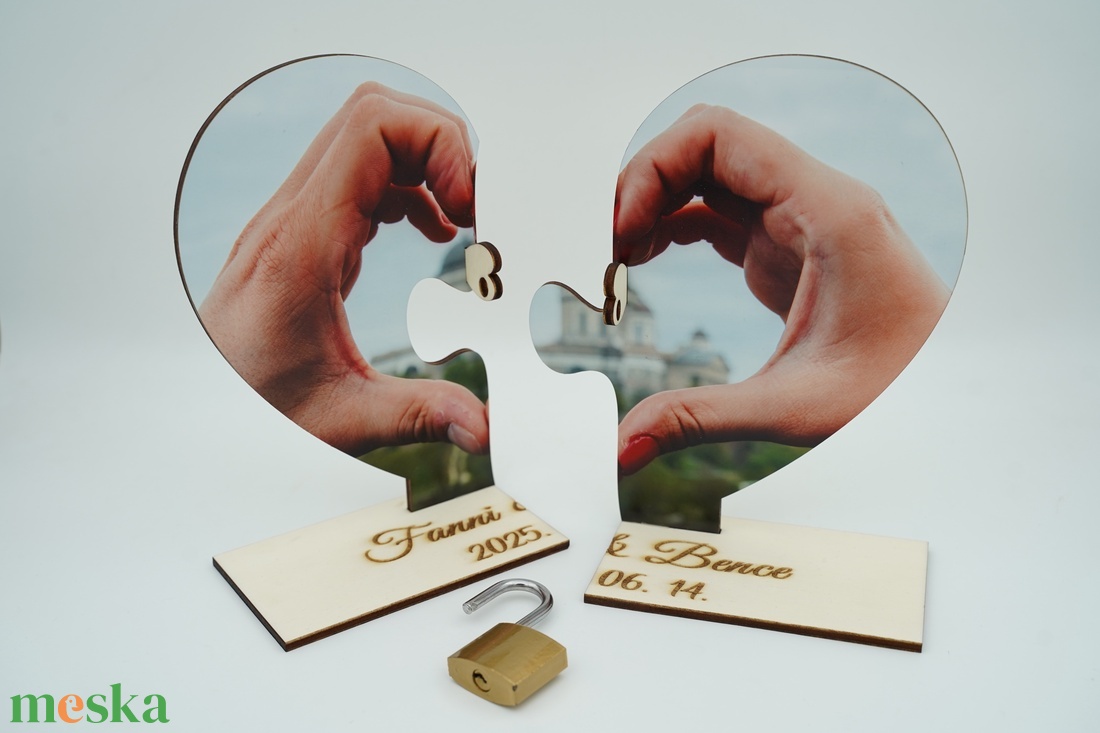 Fényképes puzzle lakatceremónia szett talppal - esküvő - emlék & ajándék - nászajándék - ceremónia szett - Meska.hu Fényképes puzzle lakatceremónia szett talppal - esküvő - emlék & ajándék - nászajándék - ceremónia szett - Meska.hu