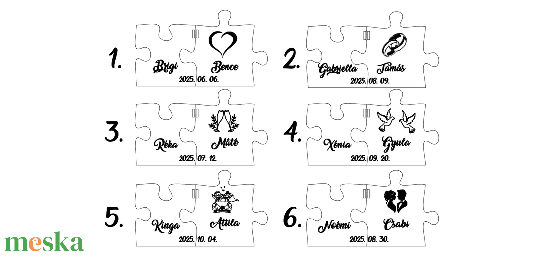Puzzle lakatceremónia szett talppal - esküvő - emlék & ajándék - nászajándék - ceremónia szett - Meska.hu Puzzle lakatceremónia szett talppal - esküvő - emlék & ajándék - nászajándék - ceremónia szett - Meska.hu