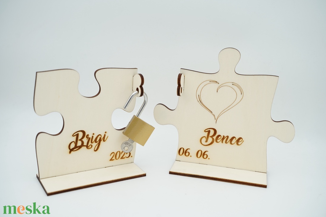 Puzzle lakatceremónia szett talppal - esküvő - emlék & ajándék - nászajándék - ceremónia szett - Meska.hu Puzzle lakatceremónia szett talppal - esküvő - emlék & ajándék - nászajándék - ceremónia szett - Meska.hu