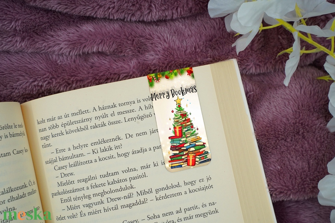Karácsonyi mágneses könyvjelző - könyv & zene - könyvjelző - Meska.hu