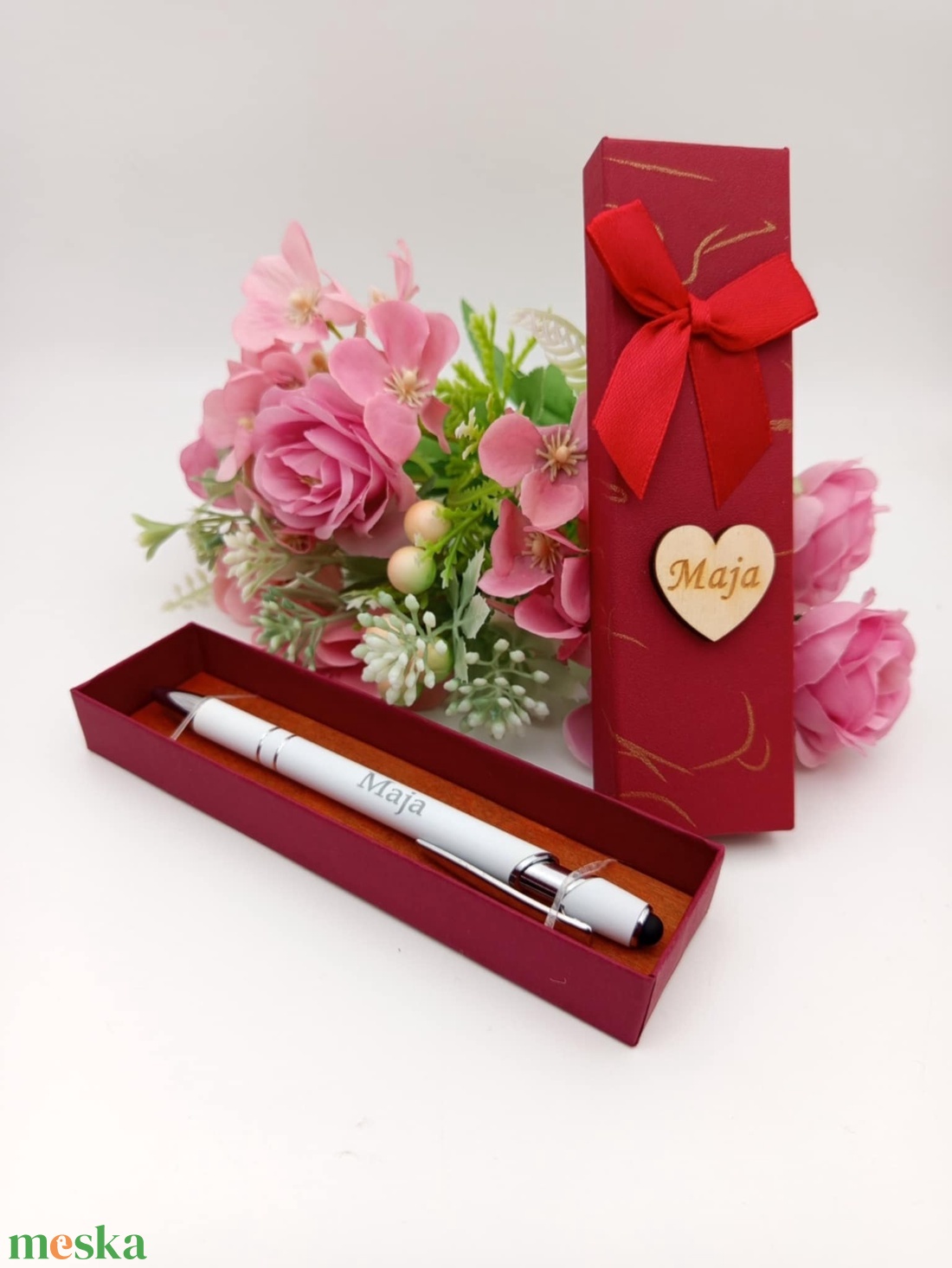 Névre garvírozott toll, díszdobozban is - otthon & életmód - papír, írószer - ceruza & toll - Meska.hu