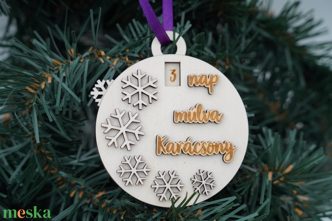 Karácsony-váró fa visszaszámláló - karácsony - karácsonyi lakásdekoráció - karácsonyfadíszek - Meska.hu