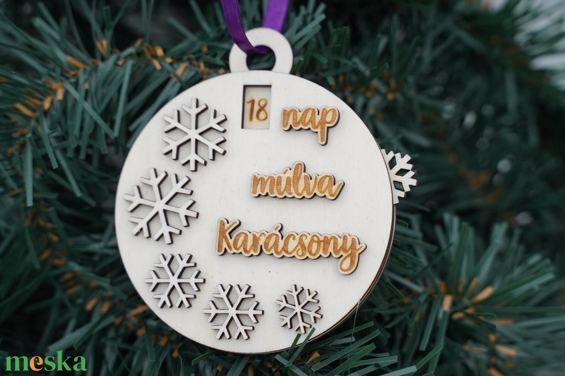 Karácsony-váró fa visszaszámláló - karácsony - karácsonyi lakásdekoráció - karácsonyfadíszek - Meska.hu