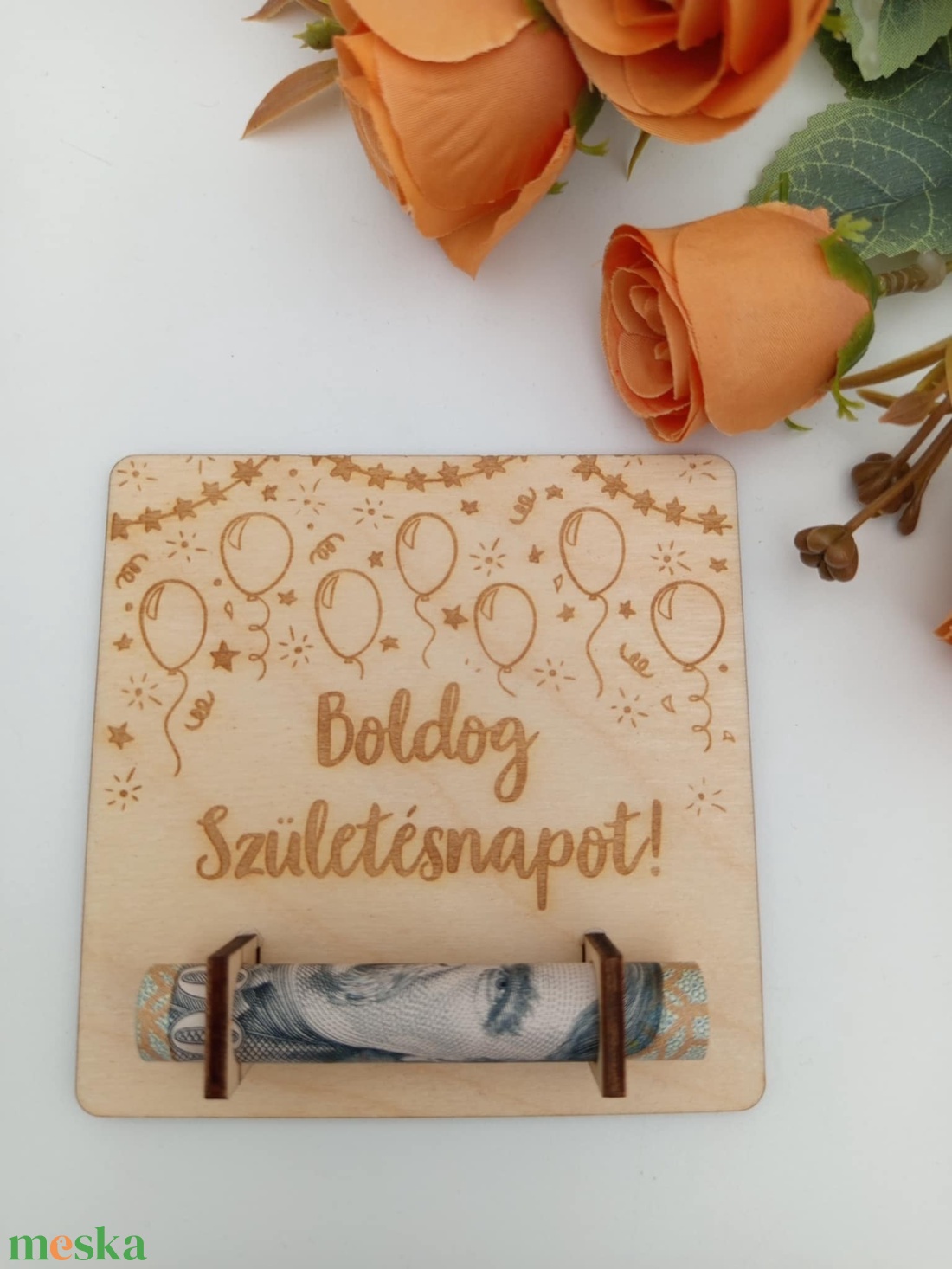 Stílusos pénzátadó fa táblácska - otthon & életmód - papír, írószer - ajándékozás kellékei - pénzátadó doboz - Meska.hu