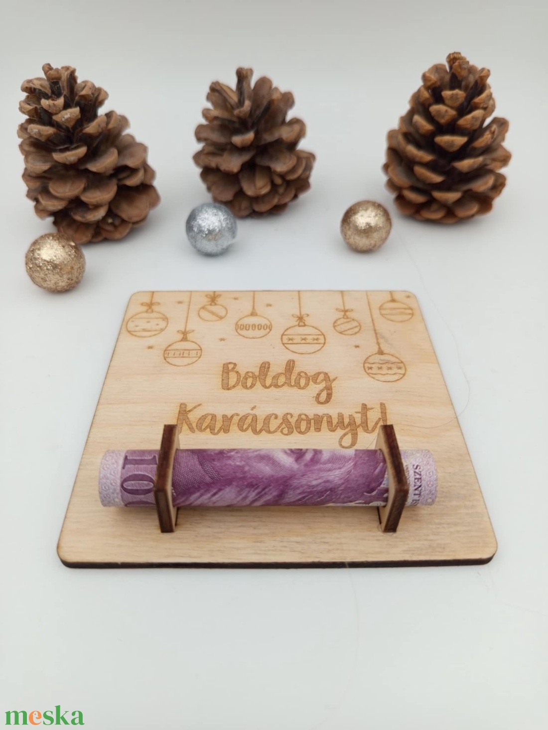 Stílusos pénzátadó fa táblácska - otthon & életmód - papír, írószer - ajándékozás kellékei - pénzátadó doboz - Meska.hu