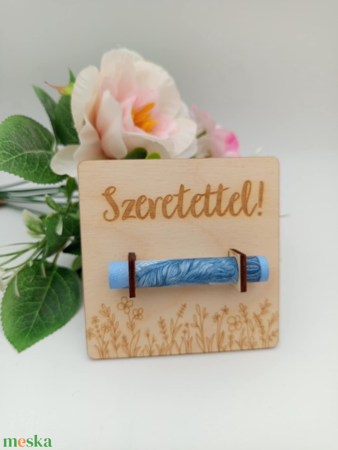 Stílusos pénzátadó fa táblácska - otthon & életmód - papír, írószer - ajándékozás kellékei - pénzátadó doboz - Meska.hu