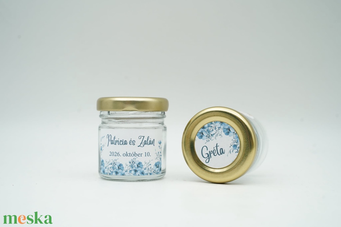 Mini üveg köszönőajándék téglalap alakú marticával - kellékek & szerszámok - díszíthető tárgyak - üveg - Meska.hu
