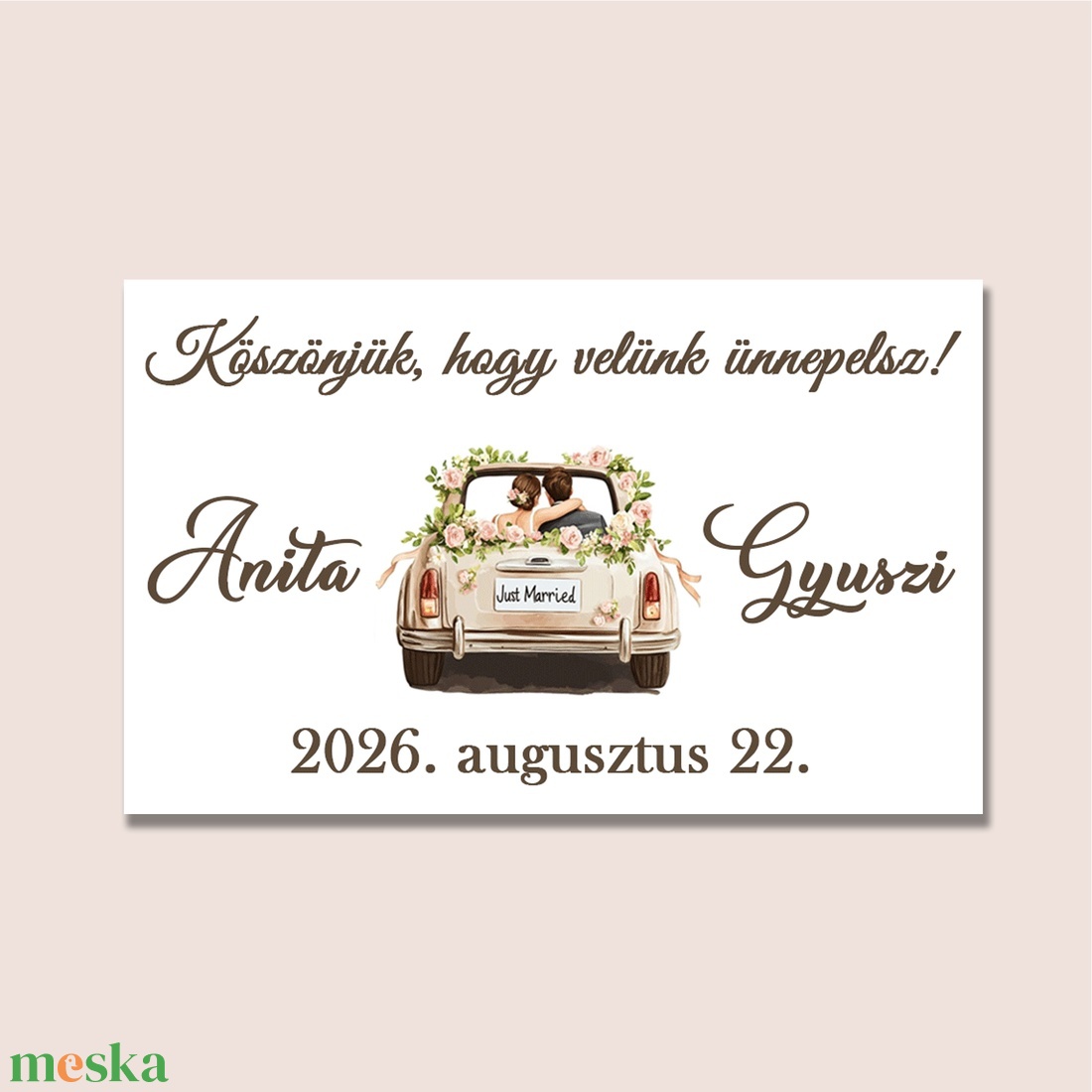 Esküvői matrica téglalap alalú - otthon & életmód - papír, írószer - matrica, matrica csomag - Meska.hu