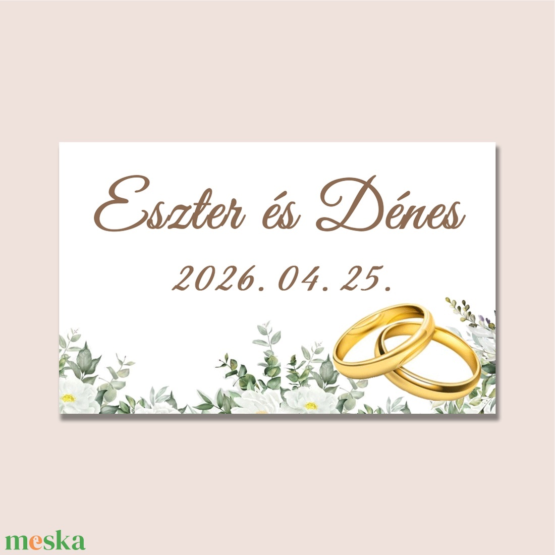 Esküvői matrica téglalap alalú - otthon & életmód - papír, írószer - matrica, matrica csomag - Meska.hu
