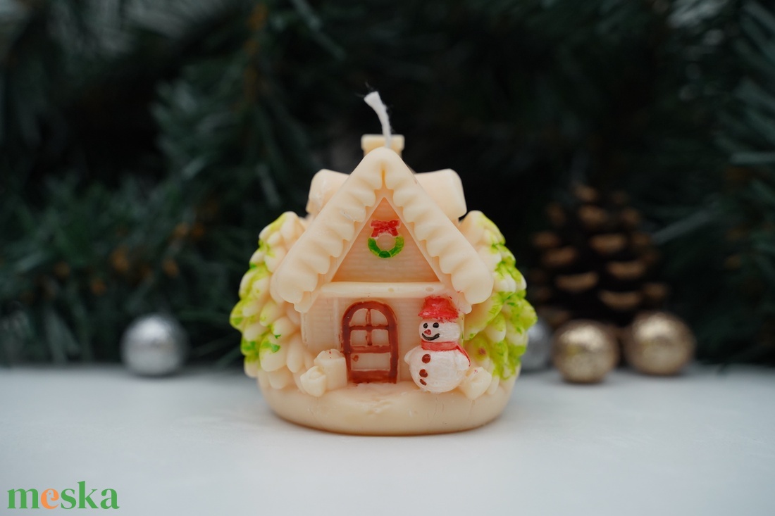 Mesebeli házikó illatgyertya - karácsony - karácsonyi lakásdekoráció - karácsonyi illatgyertya, mécses - Meska.hu