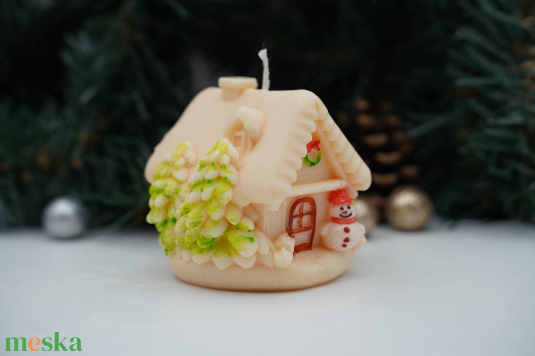 Mesebeli házikó illatgyertya - karácsony - karácsonyi lakásdekoráció - karácsonyi illatgyertya, mécses - Meska.hu