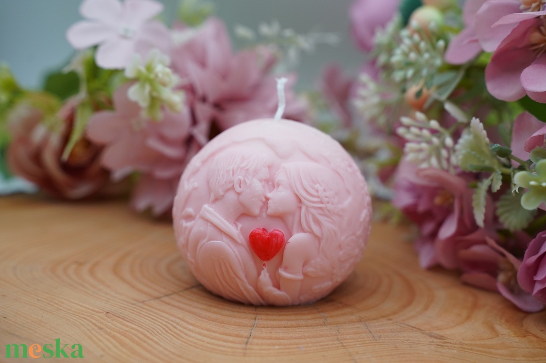 Romantikus gömb illatgyertya - karácsony - karácsonyi lakásdekoráció - karácsonyi illatgyertya, mécses - Meska.hu