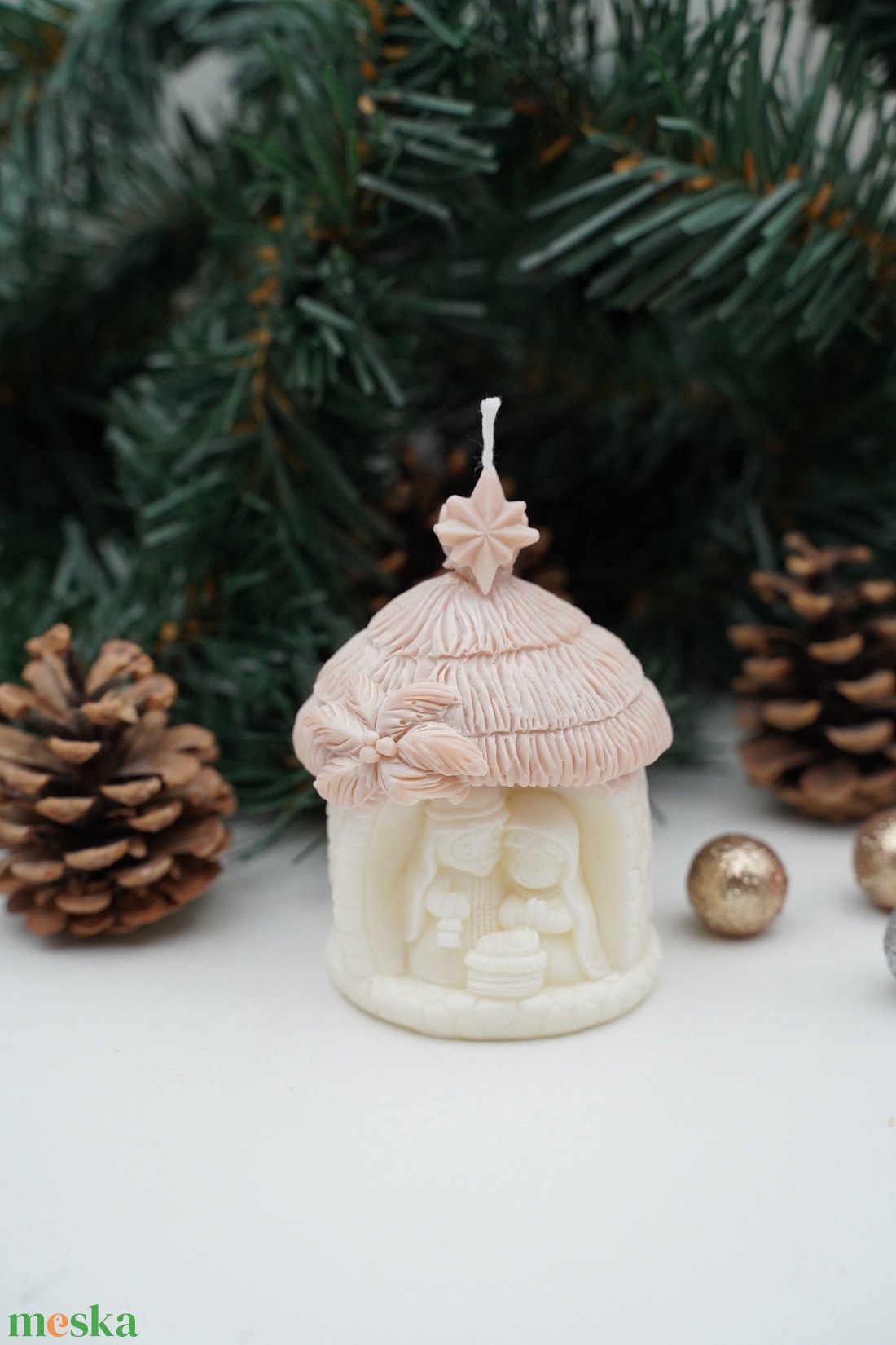 Szent harmónia illatyertya - karácsony - karácsonyi lakásdekoráció - karácsonyi illatgyertya, mécses - Meska.hu