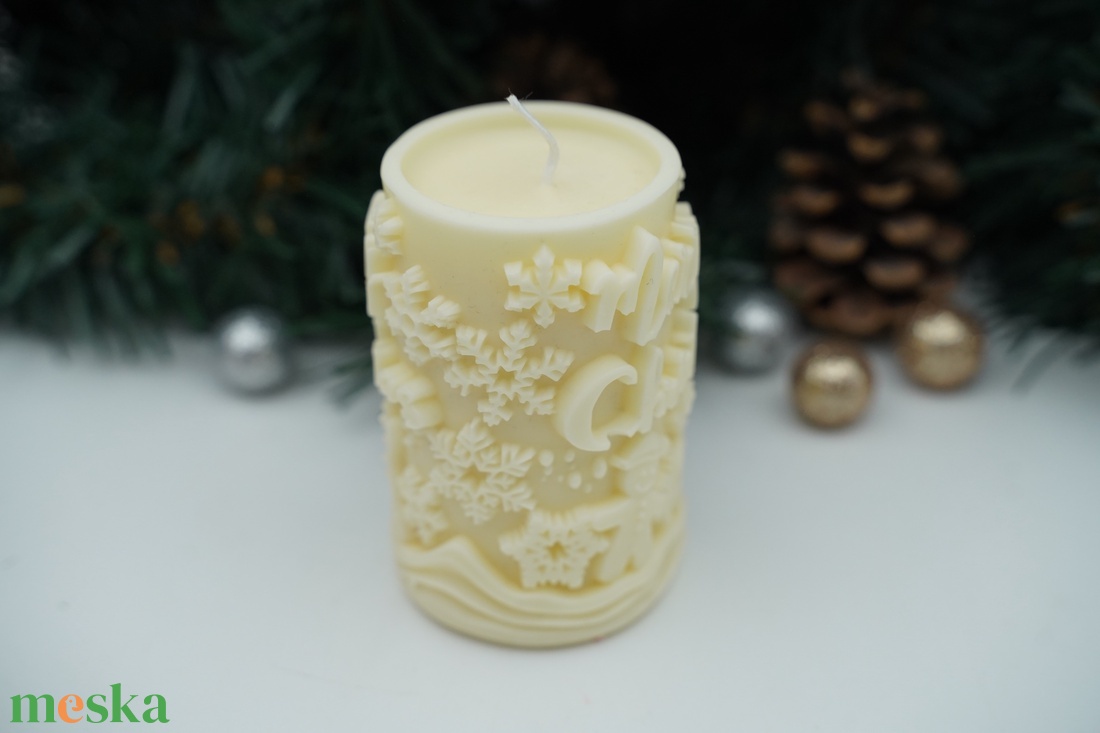 Téli csoda illatos hengergyertyák - karácsony - karácsonyi lakásdekoráció - karácsonyi illatgyertya, mécses - Meska.hu