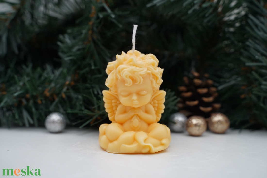 Angyalkás illatgyertya - karácsony - karácsonyi lakásdekoráció - karácsonyi illatgyertya, mécses - Meska.hu