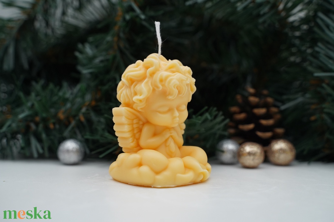 Angyalkás illatgyertya - karácsony - karácsonyi lakásdekoráció - karácsonyi illatgyertya, mécses - Meska.hu