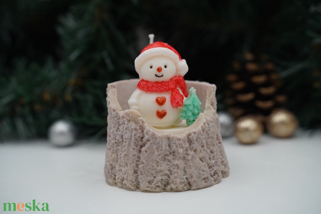  Mesebeli hóember dekorgyertya, illatgyertya - karácsony - karácsonyi lakásdekoráció - karácsonyi illatgyertya, mécses - Meska.hu