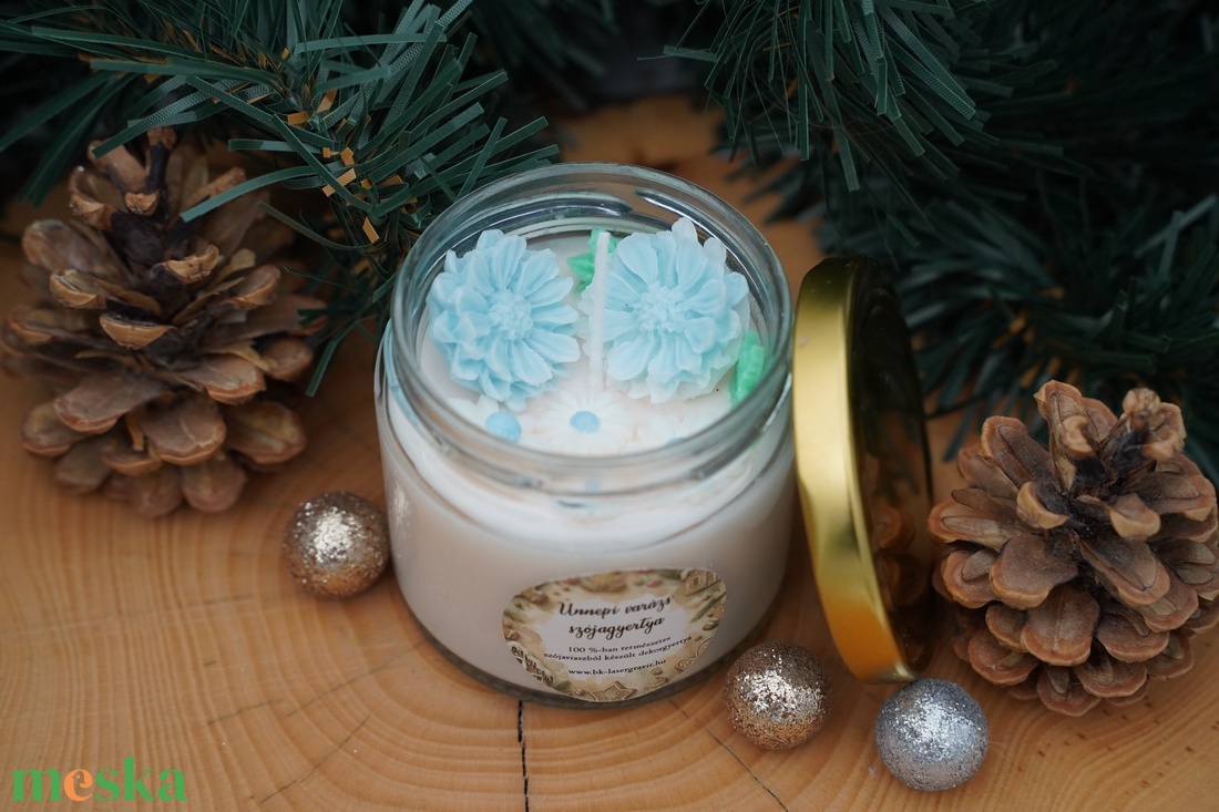 Üvegbe zárt Karácsony - illatgyertya, dekorgyertya - kellékek & szerszámok - díszíthető tárgyak - üveg - Meska.hu