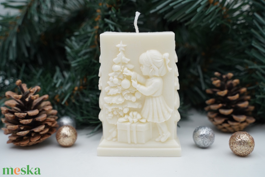 Ünnepi pillanat illatgyertya, dekorgyertya - karácsony - karácsonyi lakásdekoráció - karácsonyi illatgyertya, mécses - Meska.hu