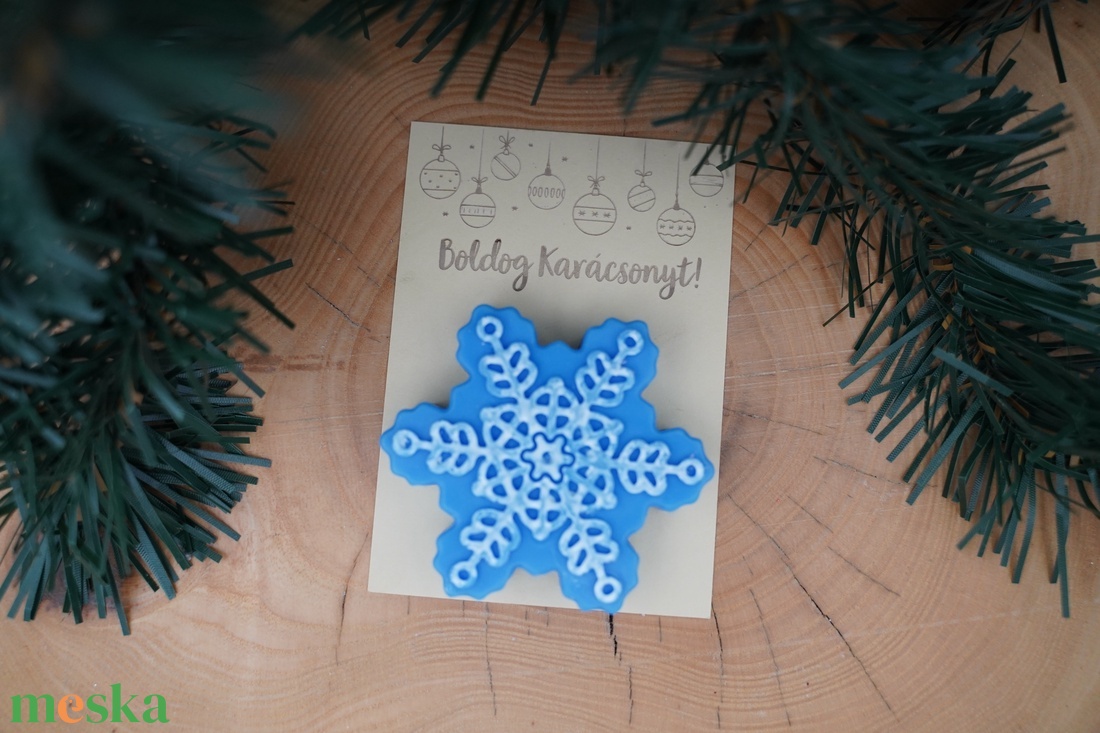 Hópihe festett illatgyertya - karácsony - karácsonyi lakásdekoráció - karácsonyi illatgyertya, mécses - Meska.hu