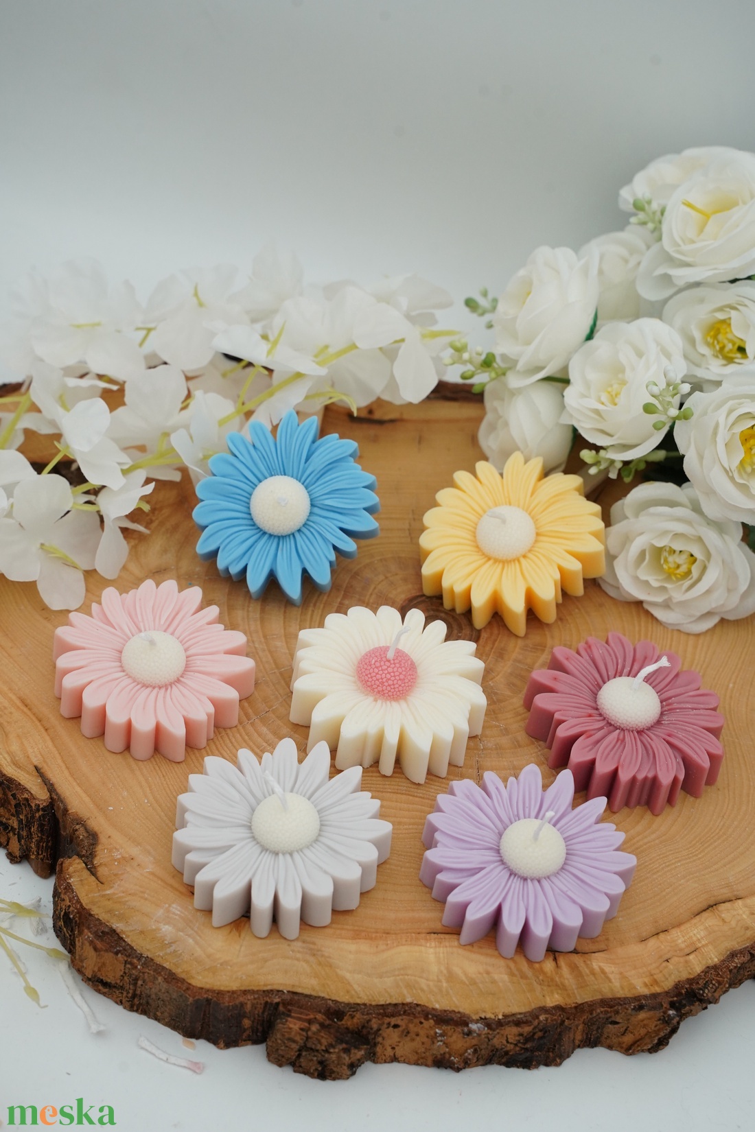 Gerbera Illatgyertya - esküvői köszönőajándék - esküvő - emlék & ajándék - köszönőajándék - Meska.hu