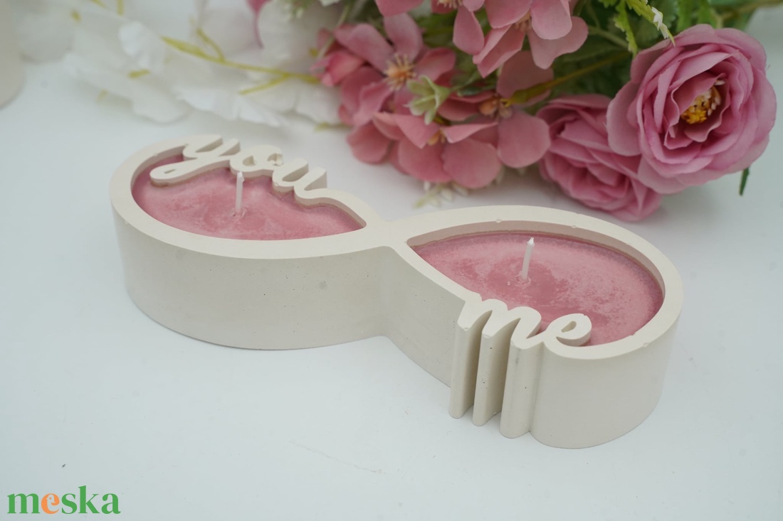 Kerámia dekor You-Me szójaviasz illatgyertya, dekorgyertya - kellékek & szerszámok - dekorációs kellékek - dekorációs gyertya - Meska.hu