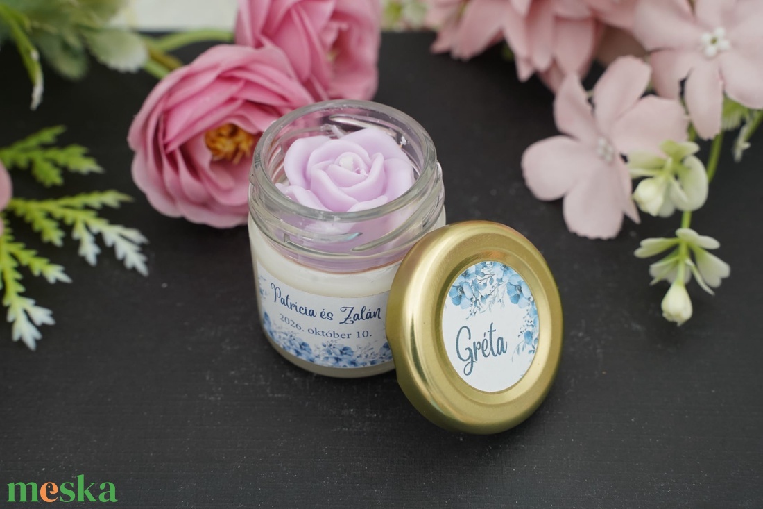Varázslatos illatgyertya üvegben � esküvői köszönőajándék - kellékek & szerszámok - dekorációs kellékek - dekorációs gyertya - Meska.hu