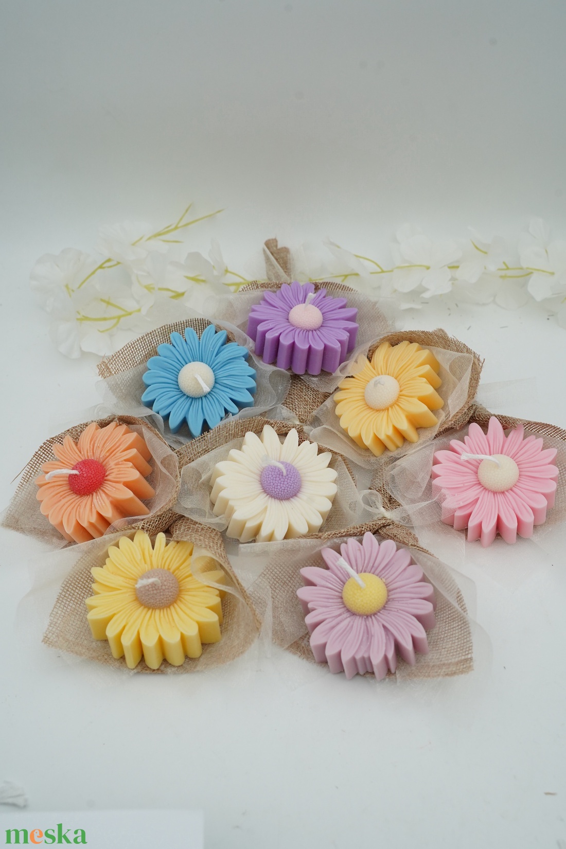 Egy szál margaréta � szójaviasz illatgyertya, dekorgyertya, köszönőajándék  - kellékek & szerszámok - dekorációs kellékek - dekorációs gyertya - Meska.hu