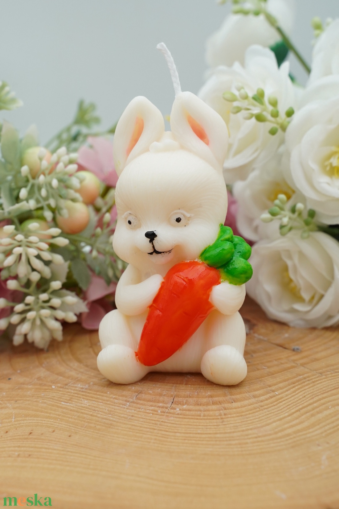 Vidám nyuszis illatgyertyák, szójaviasz illatgyertya Húsvétra - kellékek & szerszámok - dekorációs kellékek - dekorációs gyertya - Meska.hu