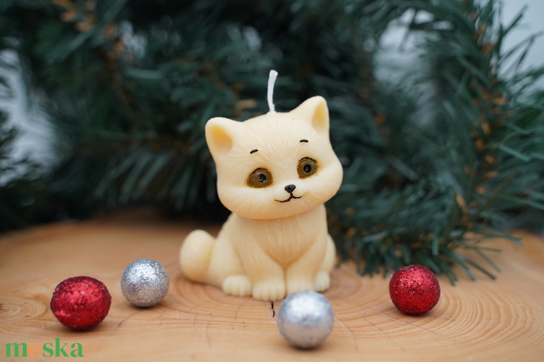 Bájos cica illatgyertya - otthon & életmód - gyertya, illat, aroma - gyertya - Meska.hu