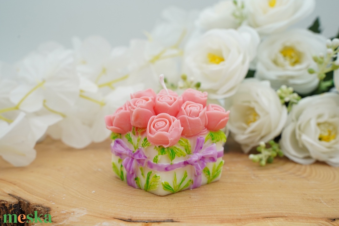 Tavaszi gyertyacsodák, virágos illatgyertyák - kellékek & szerszámok - dekorációs kellékek - dekorációs gyertya - Meska.hu