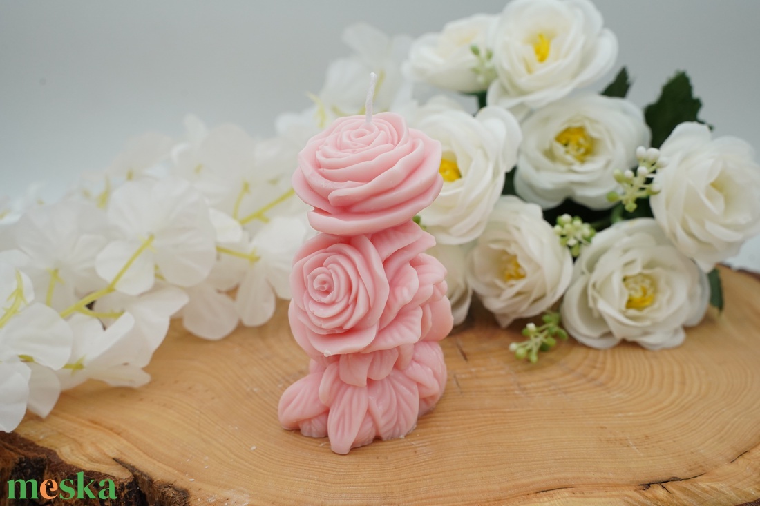 Rózsás illatgyertyák � kézzel festett, szójaviasz dekor gyertya - otthon & életmód - gyertya, illat, aroma - gyertya - Meska.hu