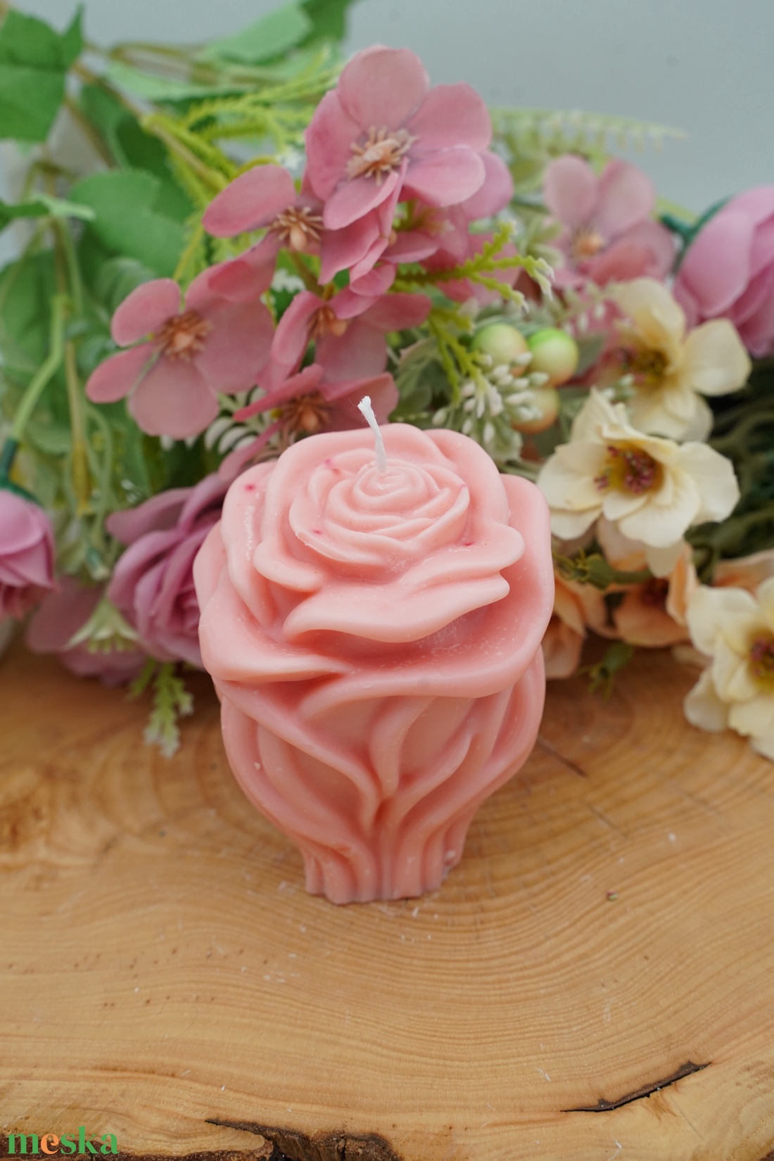 Rózsás illatgyertyák � kézzel festett, szójaviasz dekor gyertya - otthon & életmód - gyertya, illat, aroma - gyertya - Meska.hu