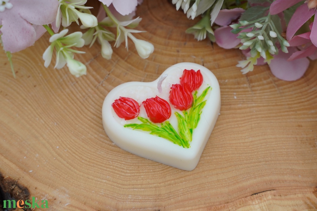 Tavaszi gyertyacsodák, virágos illatgyertyák - kellékek & szerszámok - dekorációs kellékek - dekorációs gyertya - Meska.hu