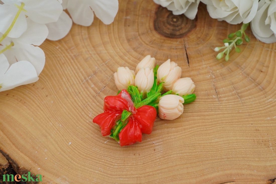 Tavaszi gyertyacsodák, virágos illatgyertyák - kellékek & szerszámok - dekorációs kellékek - dekorációs gyertya - Meska.hu