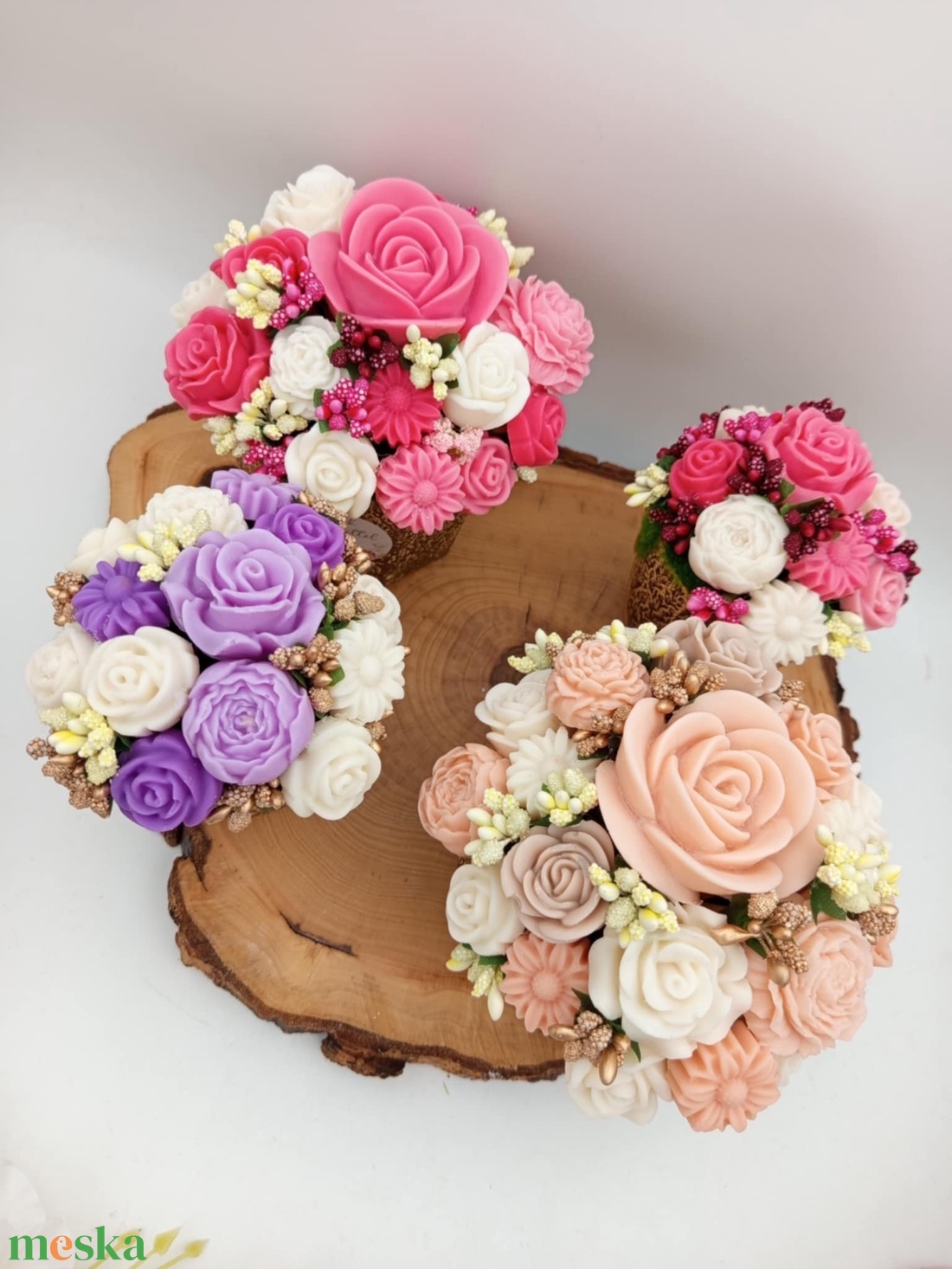 Exkluzív illatos gyertyavirág kaspóban � egyedi, különleges ajándék - esküvő - emlék & ajándék - szülőköszöntő ajándék - Meska.hu