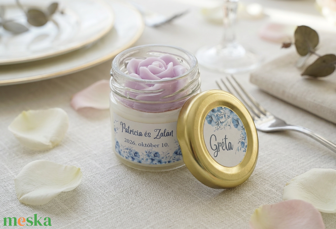 Varázslatos illatgyertya üvegben � esküvői köszönőajándék - esküvő - emlék & ajándék - köszönőajándék - Meska.hu