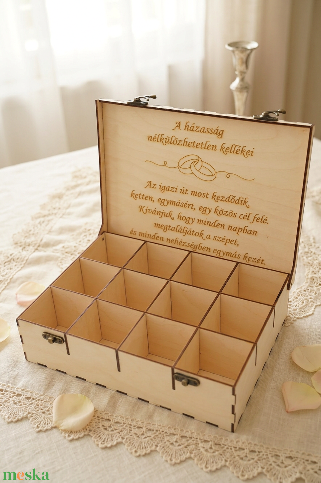 A boldog házasság titka egy dobozban � gravírozott, egyedi ajándék - esküvő - emlék & ajándék - doboz - Meska.hu