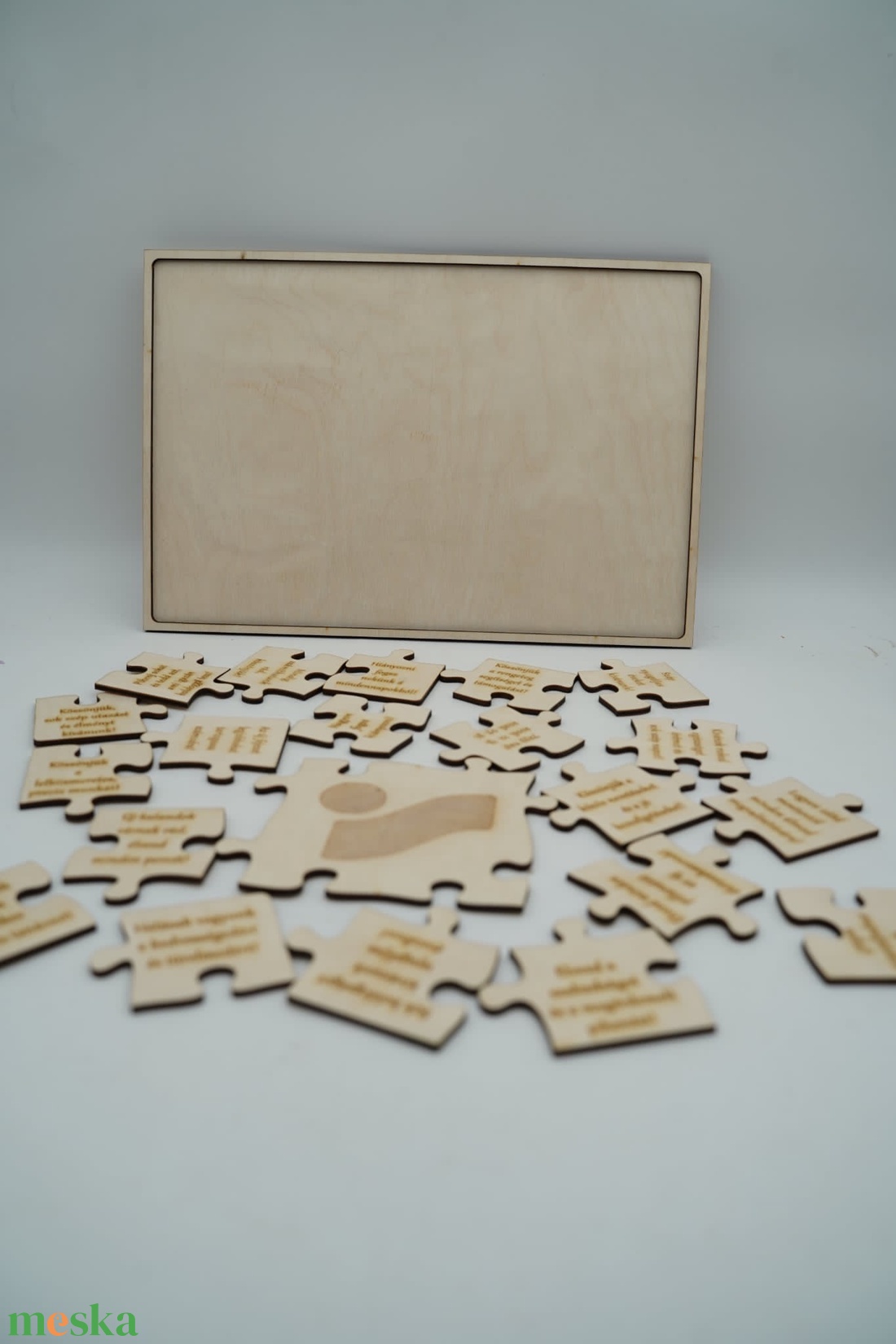 Prémium fa puzzle kerettel, egyedi felirattal � ajándék és dekor egyben - játék & sport - puzzle - hagyományos puzzle - Meska.hu