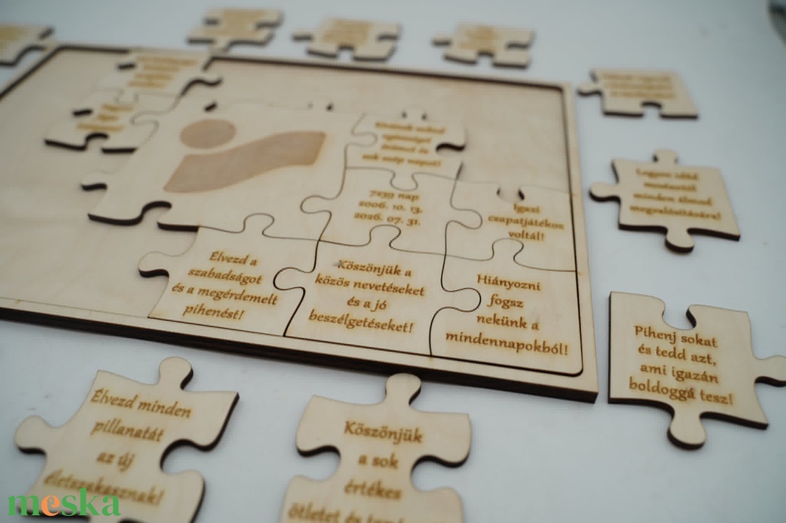 Prémium fa puzzle kerettel, egyedi felirattal � ajándék és dekor egyben - játék & sport - puzzle - hagyományos puzzle - Meska.hu