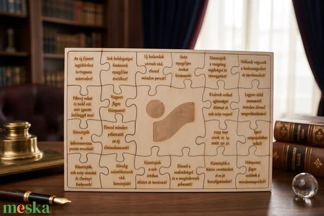 Prémium fa puzzle kerettel, egyedi felirattal � ajándék és dekor egyben - játék & sport - puzzle - hagyományos puzzle - Meska.hu
