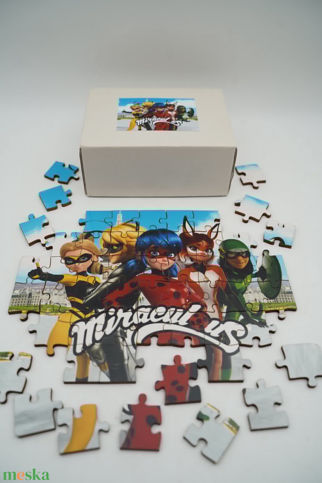 Varázslatos mese puzzle (Miraculous, Vaiana) dobozban � egyedi fa ajándék, kirakó gyerekeknek - játék & sport - puzzle - hagyományos puzzle - Meska.hu